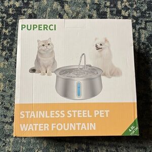 Stainless steel pet water fountain